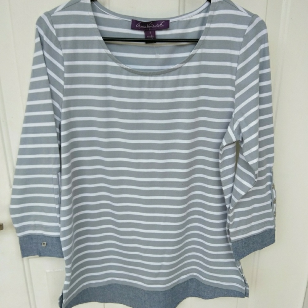 Gloria Vanderbilt Striped Blouse